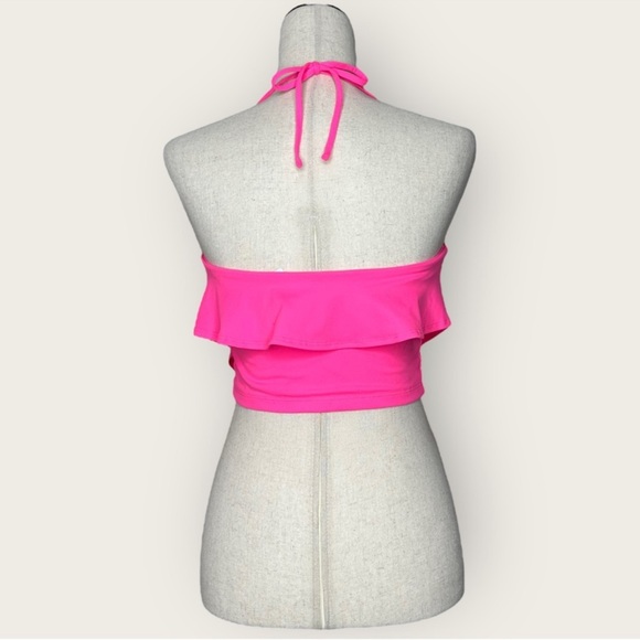 NWOT | Susana Monaco | Ruffle Halter Crop Top | Pink | Small - Picture 7 of 10